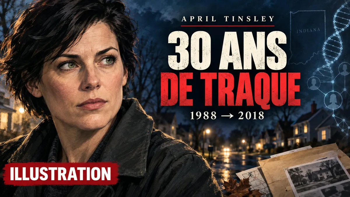 Miniature illustrée du documentaire ; portrait fictif, sans représentation d’une personne réelle de l’affaire.