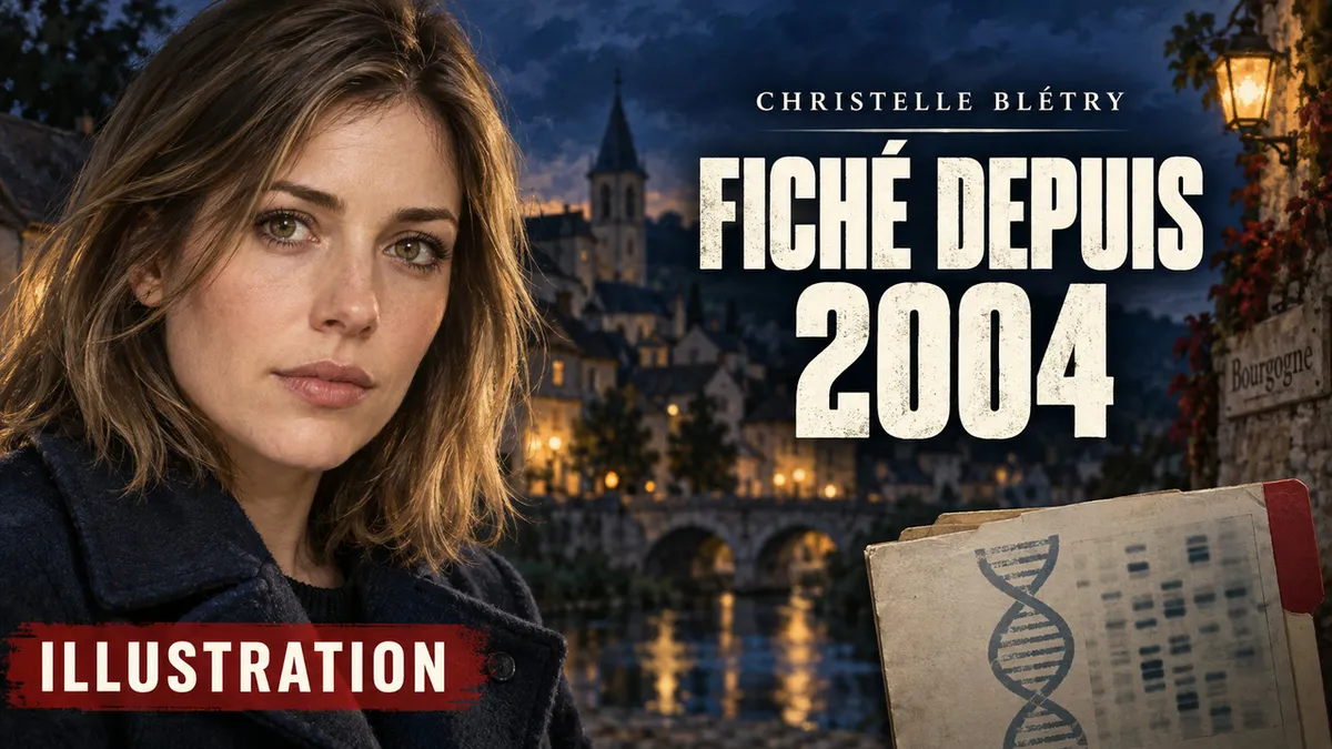 Miniature illustrée du documentaire ; portrait fictif, sans représentation d’une personne réelle de l’affaire.