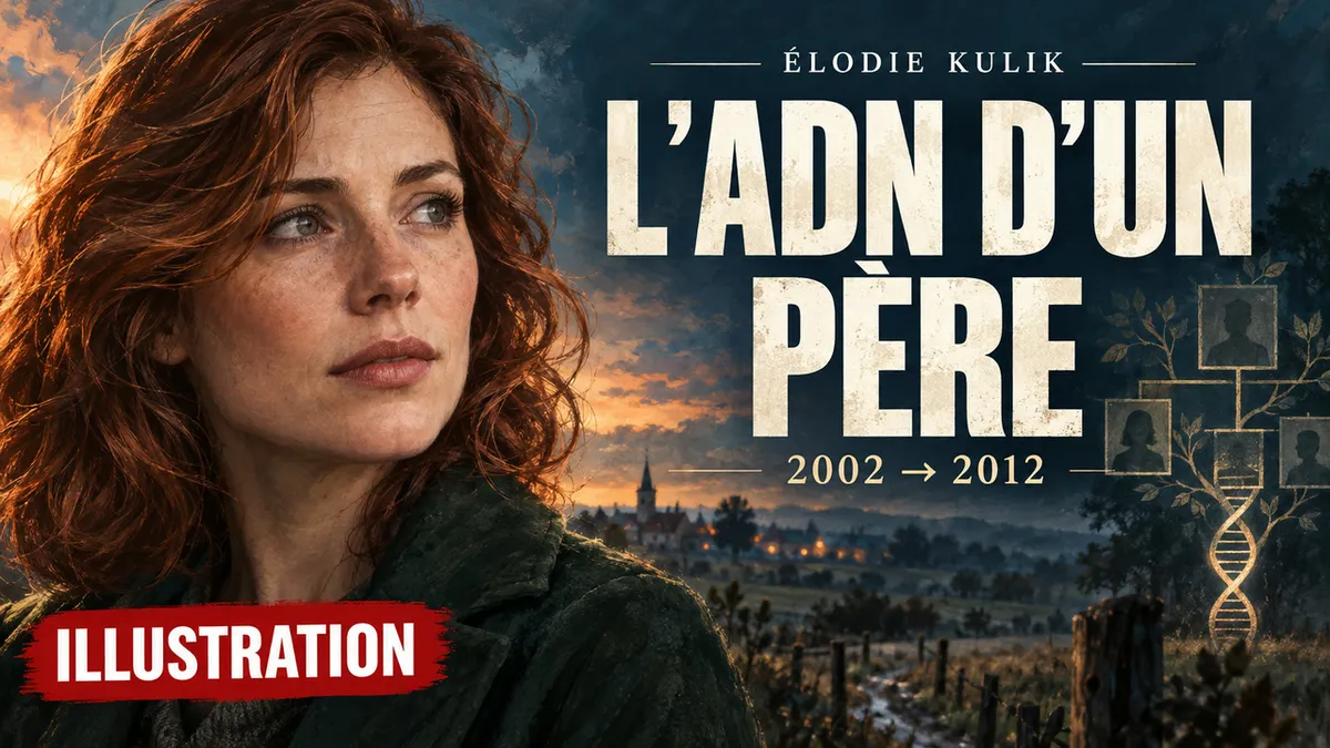 Miniature illustrée du documentaire ; portrait fictif, sans représentation d’une personne réelle de l’affaire.