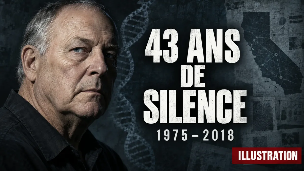 Miniature illustrée du documentaire ; portrait fictif, sans représentation d’une personne réelle de l’affaire.